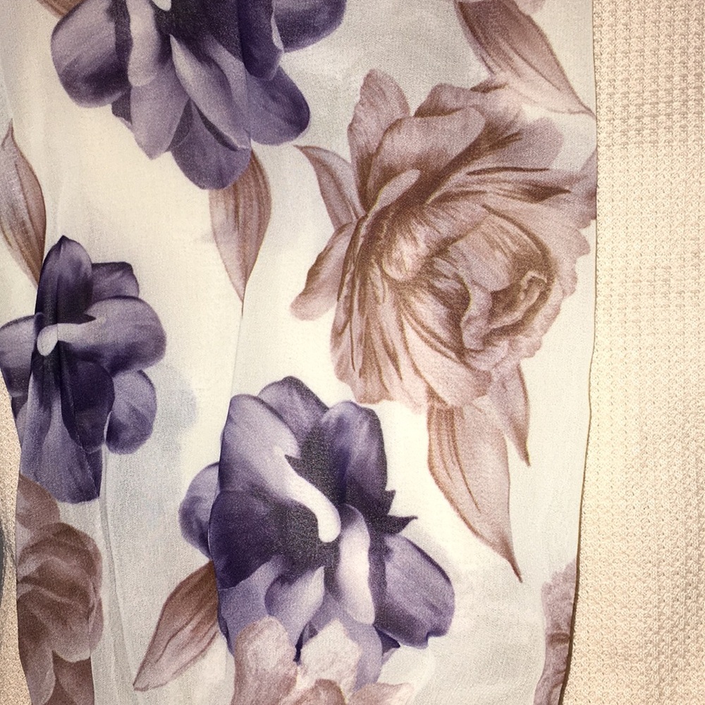 Bohemian Floral Sleeve Waffle Knit Top - Picture 3 of 3